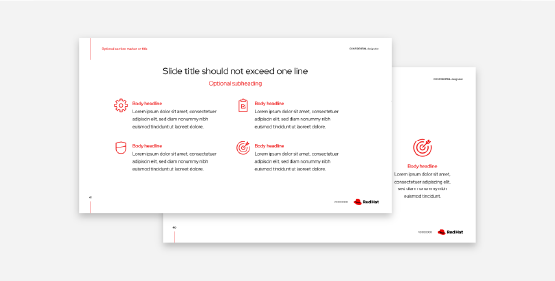 Functional type in Red Hat presentation templates