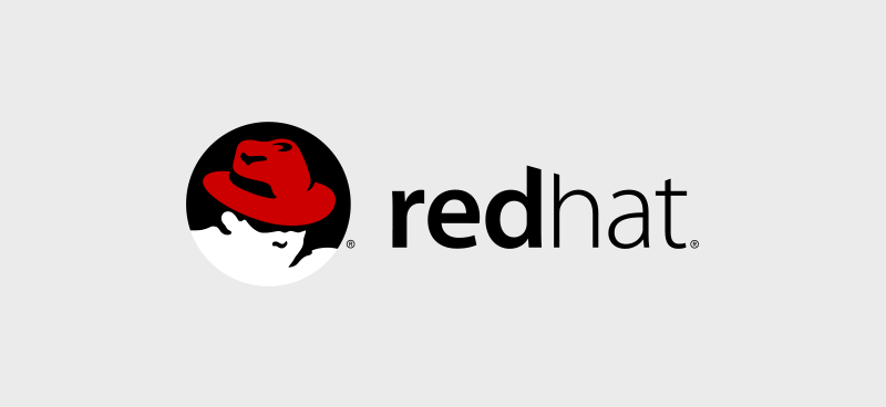 The Shadowman icon with the text redhat beside it in Myriad Pro font.